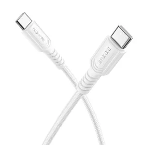 Cablu Borofone BX116 Certain 60W charging data cable C to C [White]